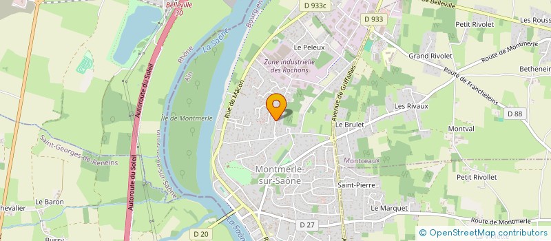 localisation de l'entreprise CURTRANS EXPRESS  MONTMERLE-SUR-SAONE