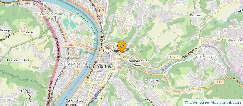 localisation de l'entreprise CUSIN ET ASSOCIES GEOMETRE EXP ING INF  VIENNE