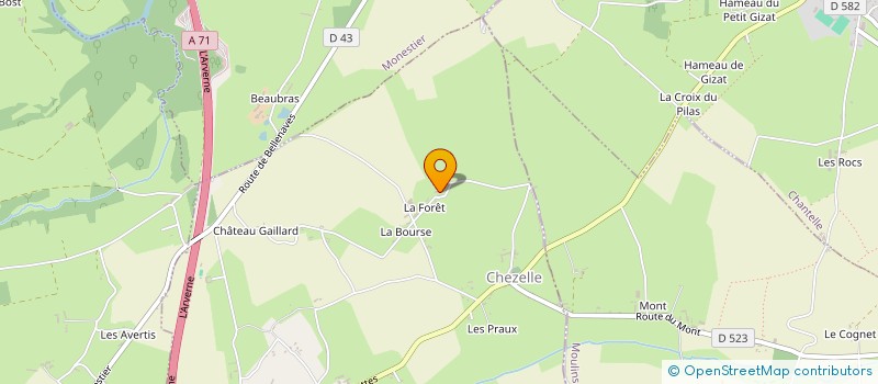 localisation de l'entreprise CUSIN MASSET DANIEL ET MARIE CLAIRE  ETROUSSAT