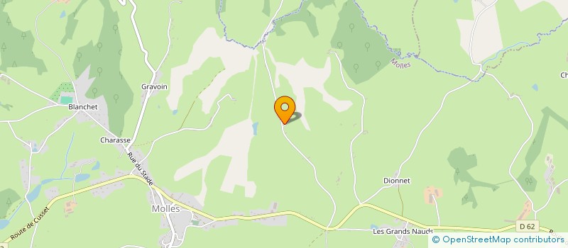 localisation de l'entreprise CUSSET COUVERTURE CHARPENTE PLOMBERIE CHAUFFAGE  MOLLES