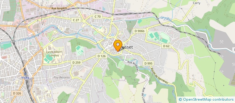 localisation de l'entreprise CUSSET INFORMATIQUE à CUSSET