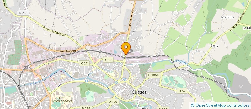 localisation de l'entreprise CUSSET PUCES à CUSSET