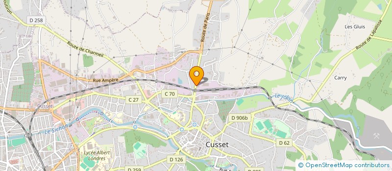 localisation de l'entreprise CUSSET PUCES à CUSSET