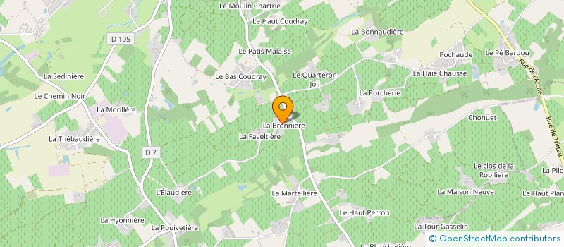 localisation de l'entreprise CUSSONNEAU MACONNERIE à LE LANDREAU