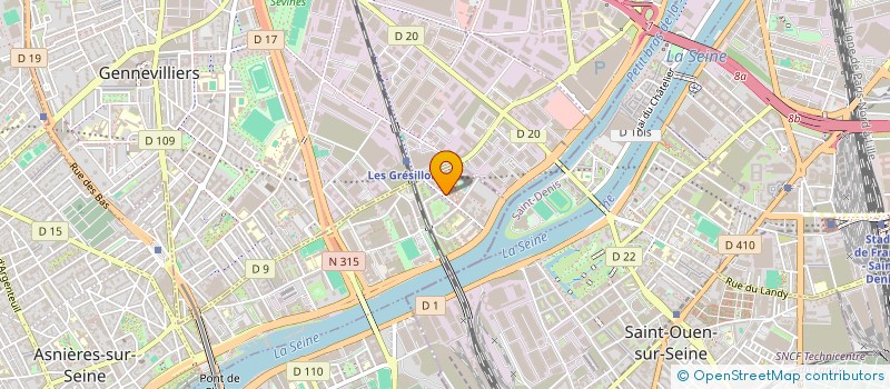 localisation de l'entreprise CUSTOM DESIGN à ASNIERES-SUR-SEINE