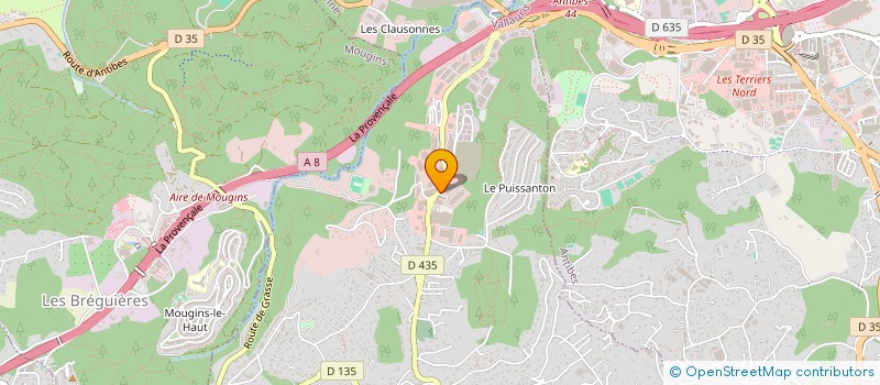 localisation de l'entreprise CUSTOM FORM SARL à VALLAURIS