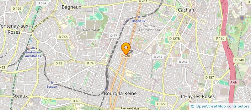 localisation de l'entreprise CUT 92 à BOURG-LA-REINE