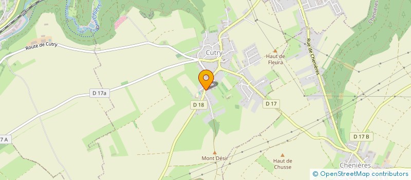 localisation de l'entreprise CUTRY TENNIS DE TABLE  CUTRY