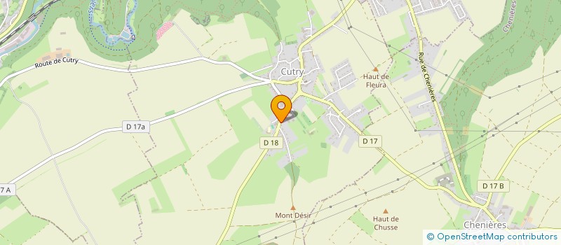 localisation de l'entreprise CUTRY TENNIS DE TABLE  CUTRY