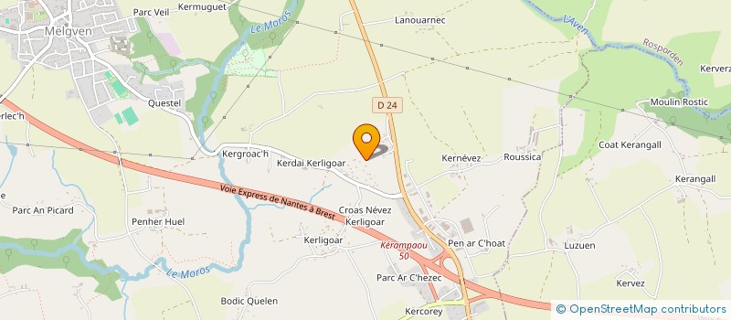 localisation de l'entreprise CUTULIC - CORBES  MELGVEN