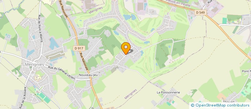 localisation de l'entreprise CUVELIER-GARBE  MERIGNIES