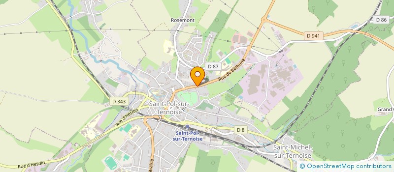 localisation de l'entreprise CUVELLIER & VANHEULE à SAINT-POL-SUR-TERNOISE
