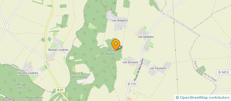localisation de l'entreprise CUVENET à BU
