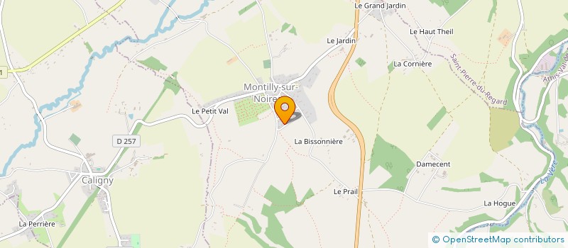 localisation de l'entreprise CUVIGNY ELECTRICITE à MONTILLY-SUR-NOIREAU