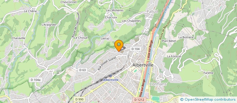 localisation de l'entreprise CUVIT/MIQUET-SAGE  ALBERTVILLE