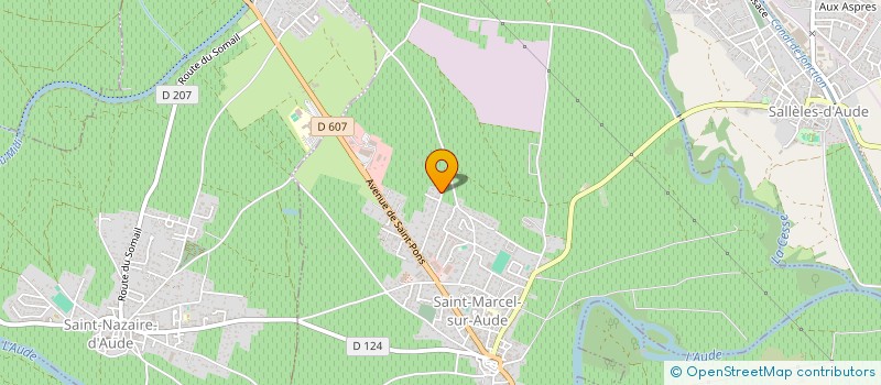 localisation de l'entreprise CUXAC OUVEILLAN SAINT MARCEL OLYMPIQUE VOLLEY  SAINT-MARCEL-SUR-AUDE