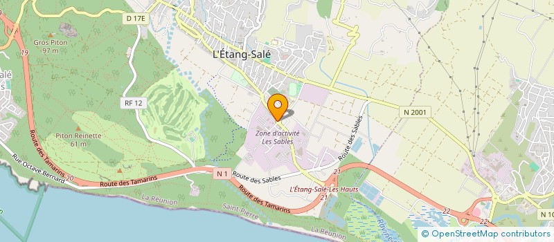 localisation de l'entreprise CUZIEU CREOLE PISCINES à L'ETANG-SALE