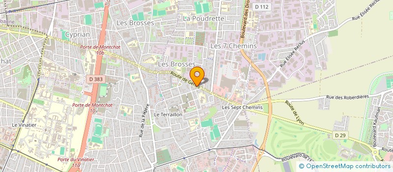 localisation de l'entreprise CV AUTOMOBILES à BRON