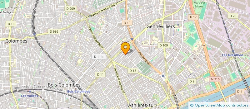 localisation de l'entreprise CV BAT  ASNIERES-SUR-SEINE