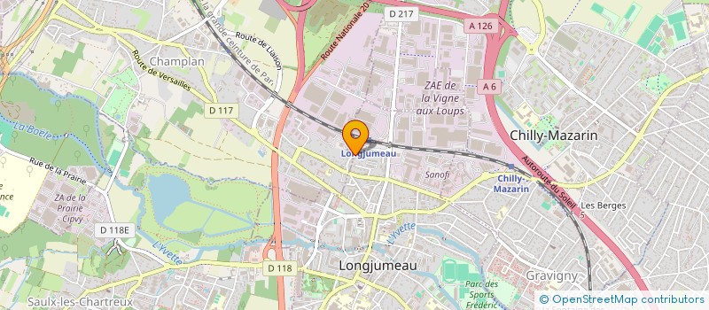 localisation de l'entreprise CV BAT à LONGJUMEAU