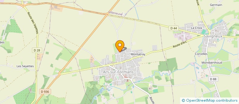 localisation de l'entreprise CV BATIMENT  ARS-SUR-FORMANS