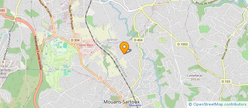 localisation de l'entreprise CV COURTAGE  MOUANS-SARTOUX