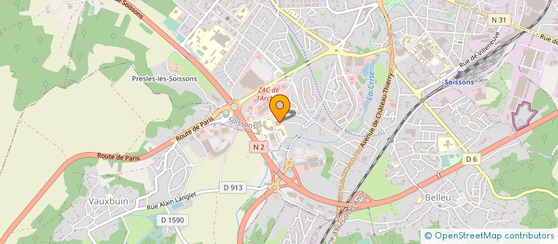 localisation de l'entreprise CV FETES à SOISSONS
