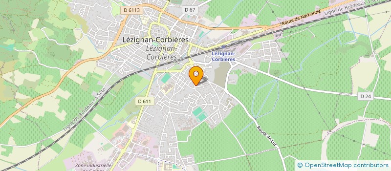localisation de l'entreprise CV IMMO à LEZIGNAN-CORBIERES