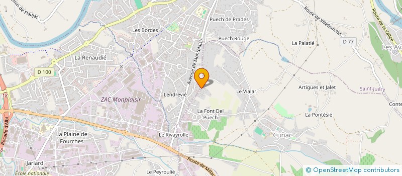 localisation de l'entreprise CV IMMO  CUNAC