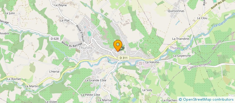 localisation de l'entreprise CV IMMOBILIER  THURINS