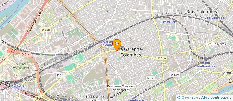 localisation de l'entreprise CV INTERNATIONAL à LA GARENNE-COLOMBES