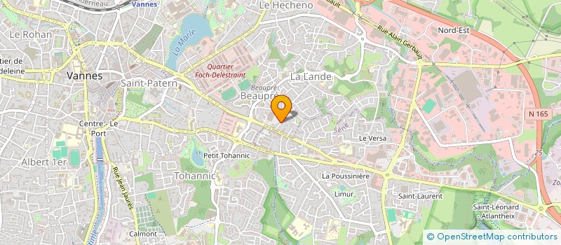 localisation de l'entreprise CV LA LANDE à VANNES