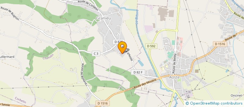 localisation de l'entreprise CV MACONNERIE  GRANIEU