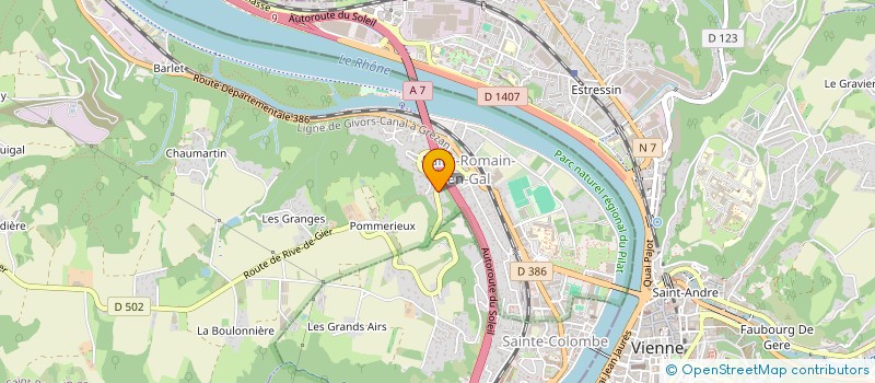 localisation de l'entreprise CV MESSPRESS  SAINT-ROMAIN-EN-GAL