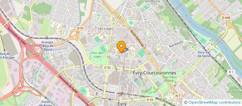 localisation de l'entreprise CV SERVICES à EVRY-COURCOURONNES