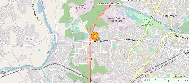 localisation de l'entreprise CV SPORTS à ANGOULEME