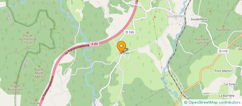 localisation de l'entreprise CV TP  SOUDEILLES