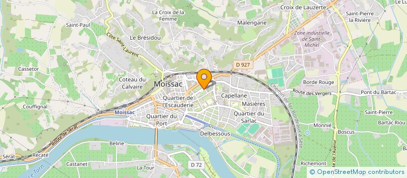 localisation de l'entreprise CV TRANS à MOISSAC