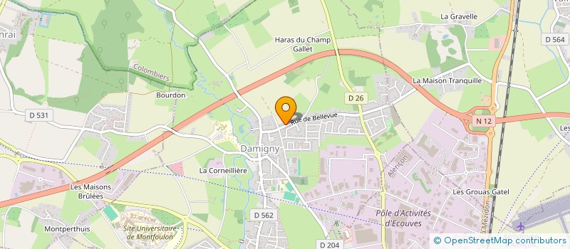 localisation de l'entreprise CV2M à DAMIGNY