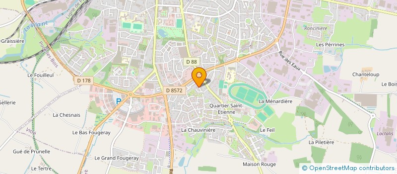 localisation de l'entreprise CV4M  VITRE