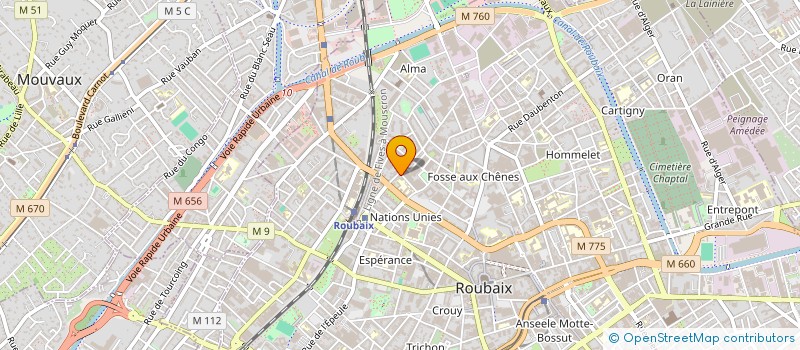 localisation de l'entreprise CVA à ROUBAIX