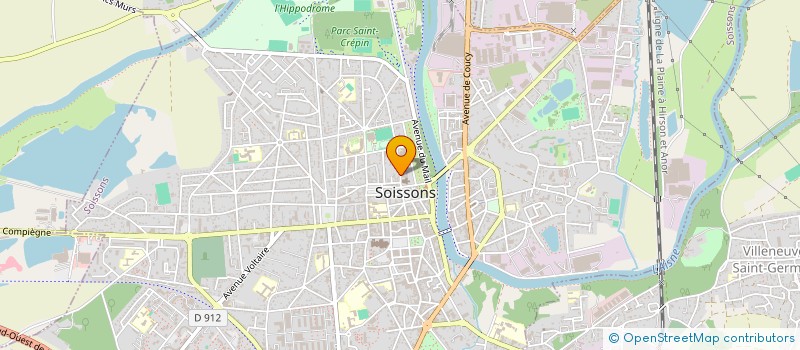 localisation de l'entreprise CVA IMMO à SOISSONS