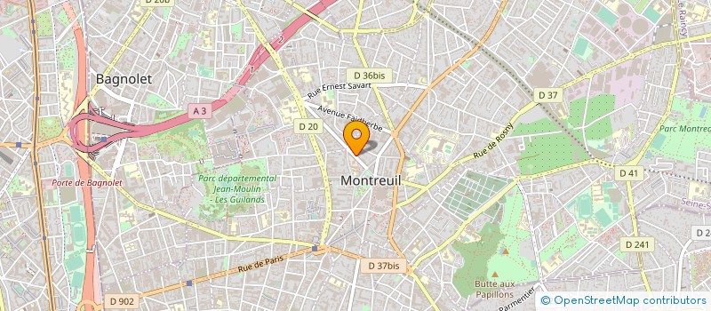 localisation de l'entreprise CVA SOC EXPLOITATION AGENCE à MONTREUIL