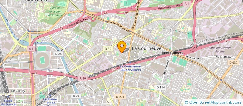 localisation de l'entreprise CVAL à LA COURNEUVE