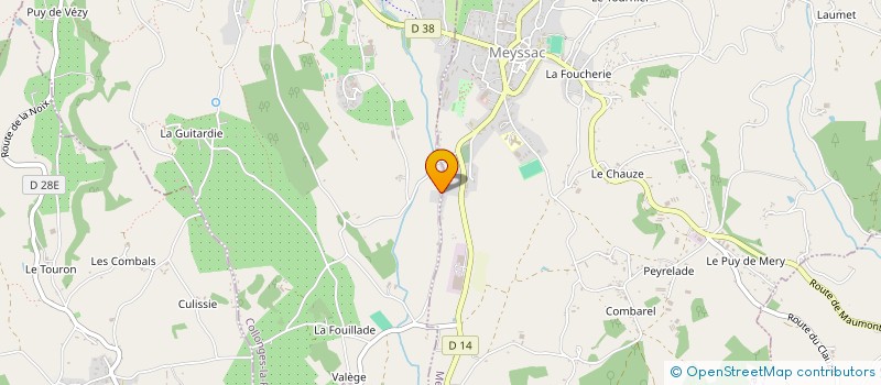 localisation de l'entreprise CVB à MEYSSAC