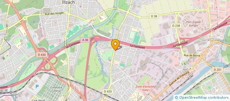 localisation de l'entreprise CVC  ILLZACH