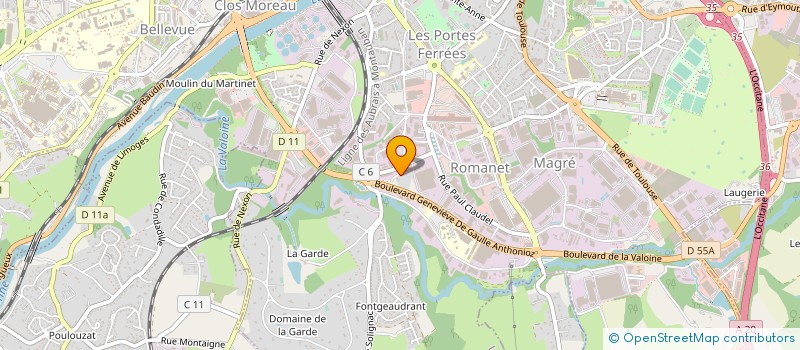 localisation de l'entreprise CVC + SOLUTIONS à LIMOGES