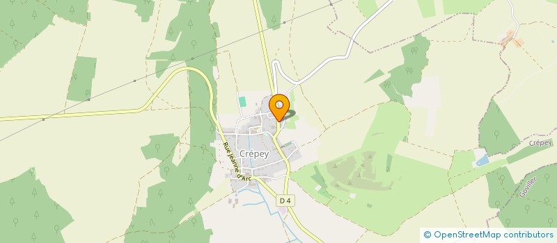 localisation de l'entreprise CVE DE L'UVRY  CREPEY