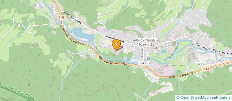 localisation de l'entreprise CVI COMPAGNIE VOSGIENNE D'ISOLATION à SAULXURES-SUR-MOSELOTTE