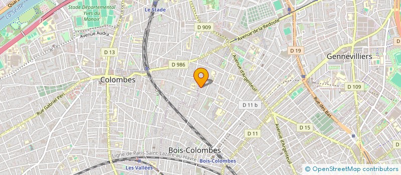 localisation de l'entreprise CVJT à BOIS-COLOMBES